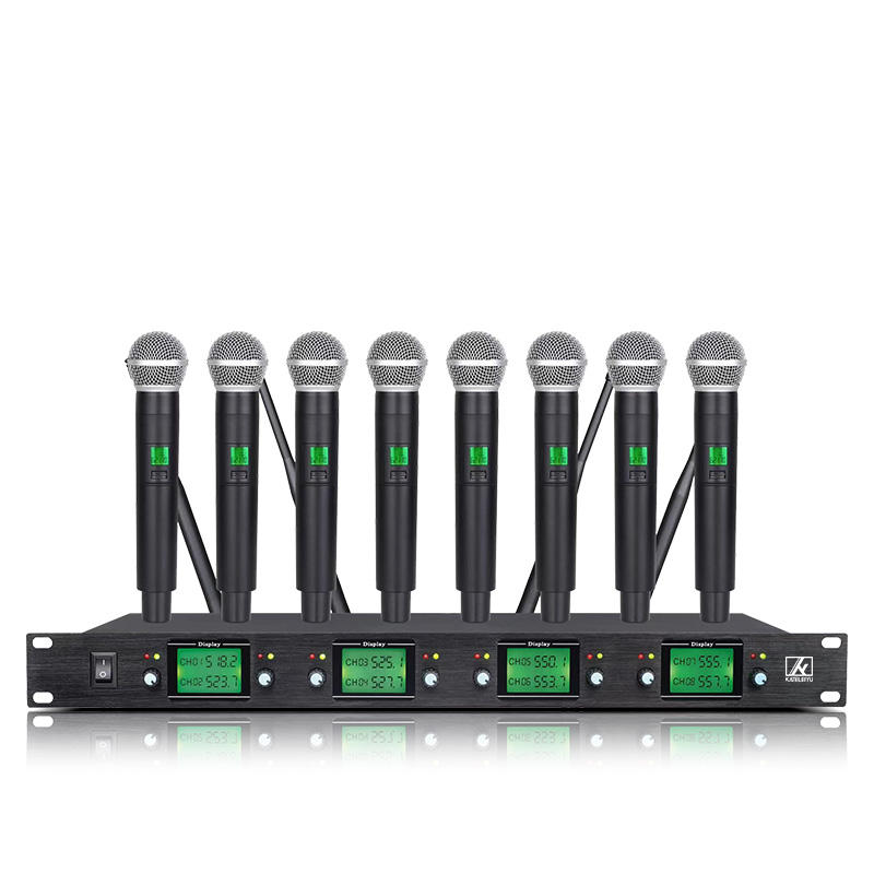 ERZHEN  8-Channel Wireless Microphone System | UHF Wireless Microphone #808