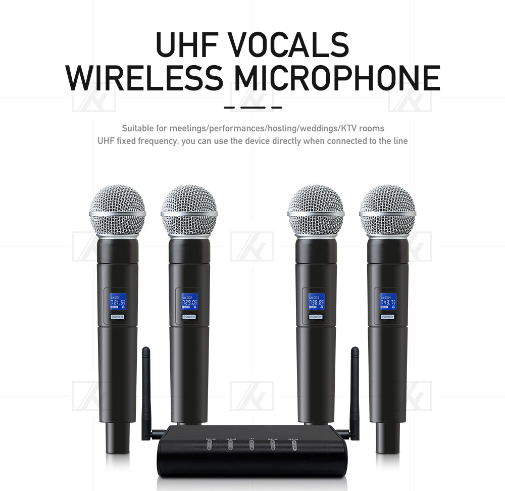 ERZHEN Four in One Wireless Microphone System #400