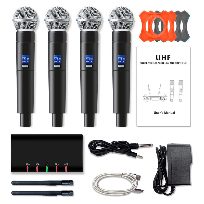 ERZHEN Four in One Wireless Microphone System #400