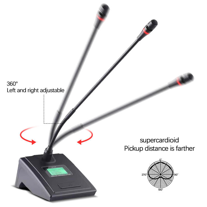 ERZHEN Wireless Conference System 6-Channel UHF Office Meeting Microphone #620