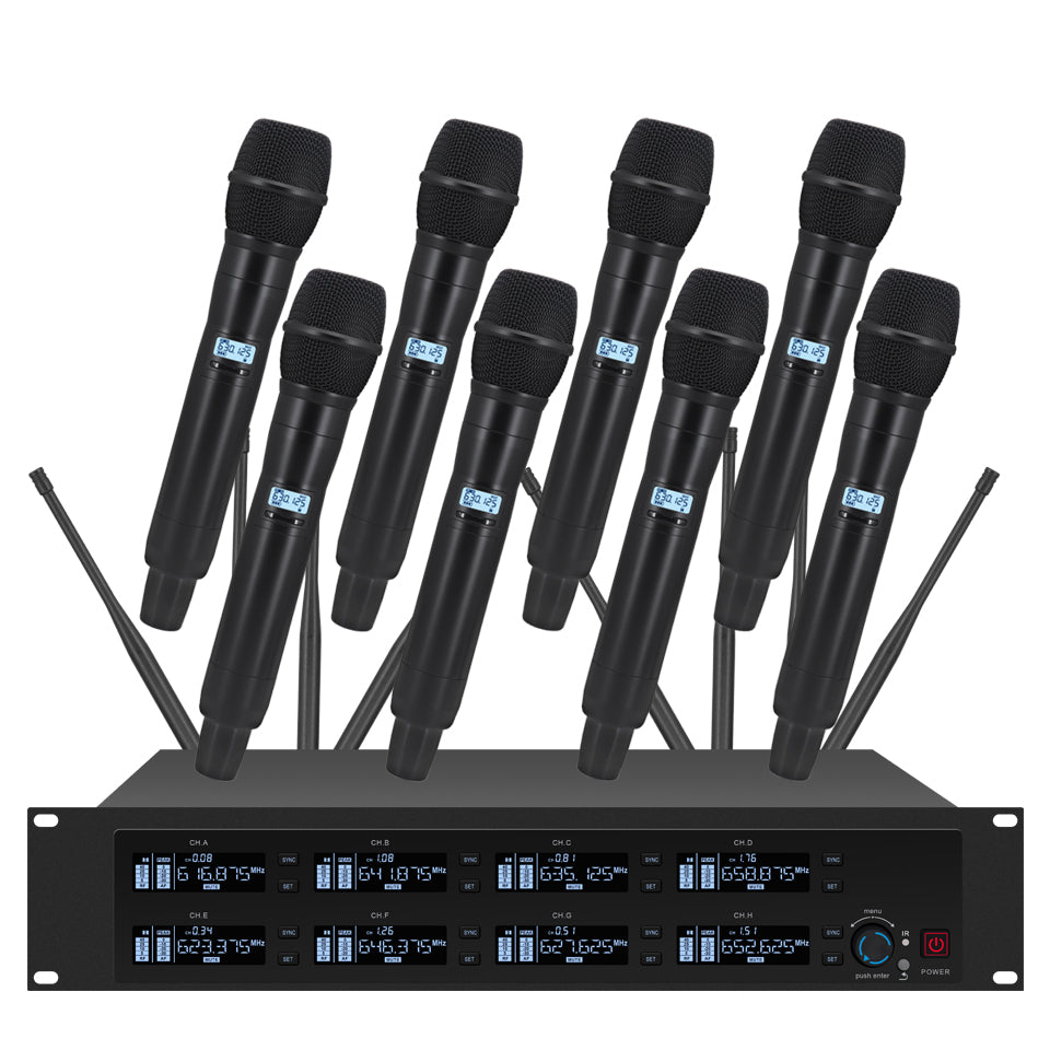 ERZHEN 8-Channel | Wireless Microphone | UHF Wireless Microphone #GT837