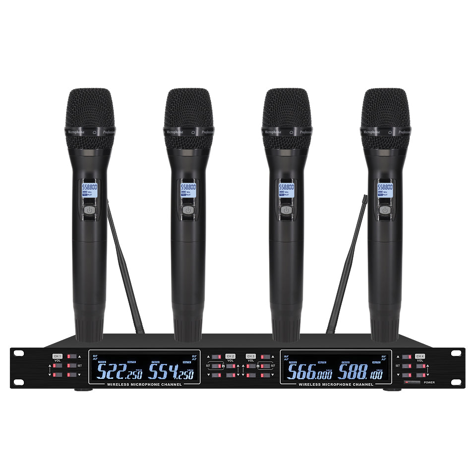 ERZHEN 4-Channel | Wireless Microphone | UHF Wireless Microphone #RT478