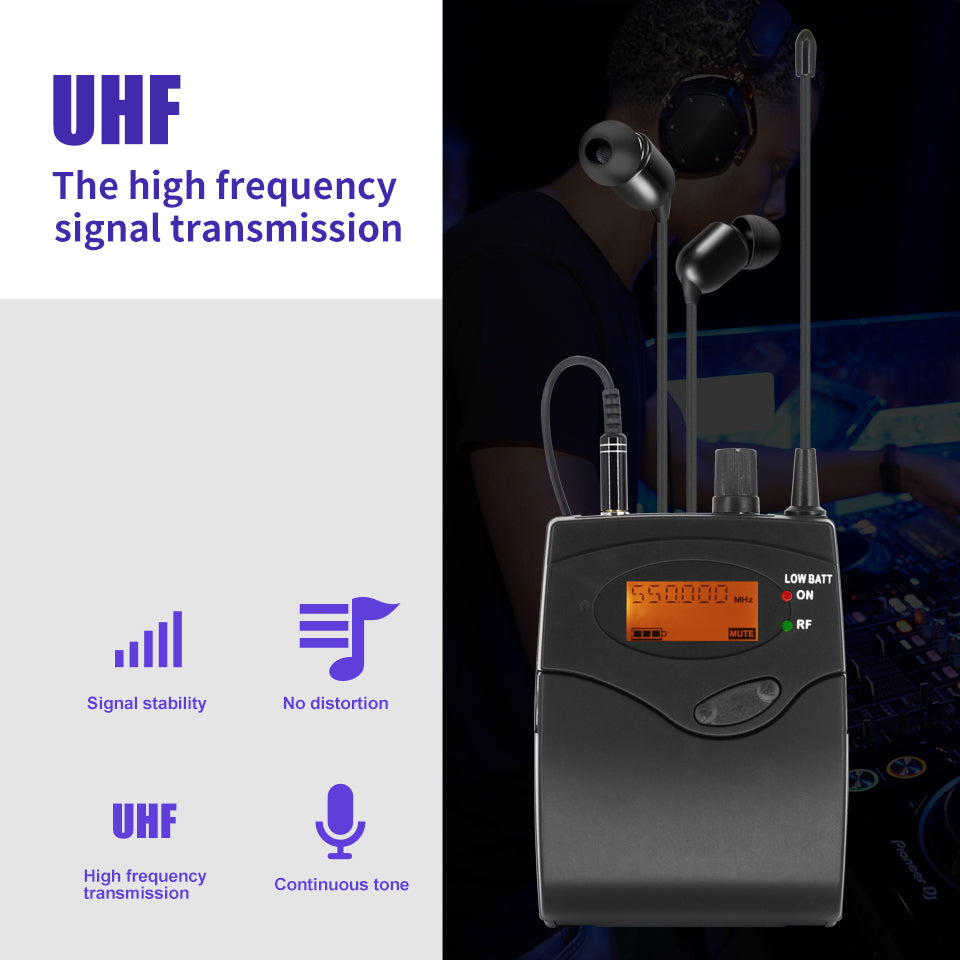 ERZHEN Wireless In-Ear Monitor System Headphone Monitoring #IEMG4