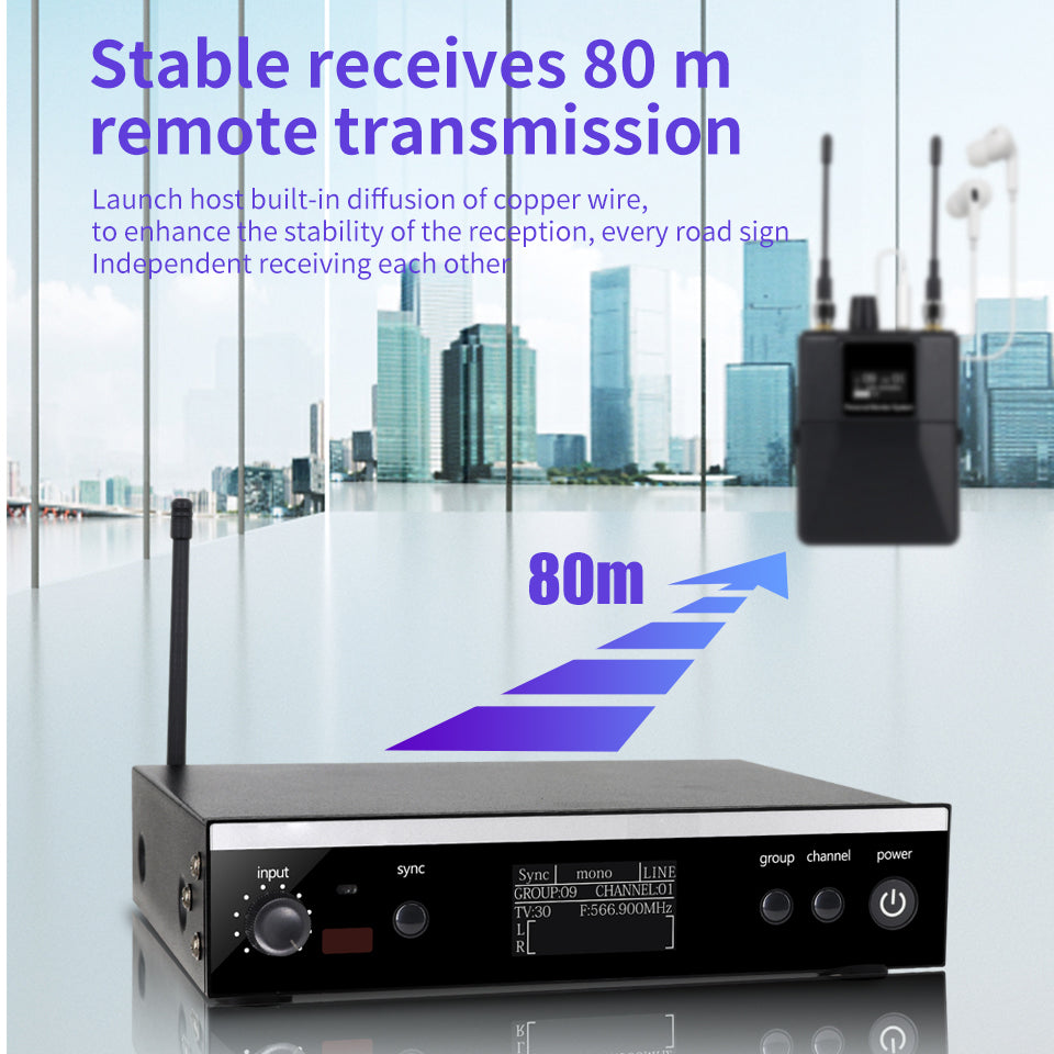 ERZHEN Wireless In-Ear Monitor System Headphone Monitoring #LKM300