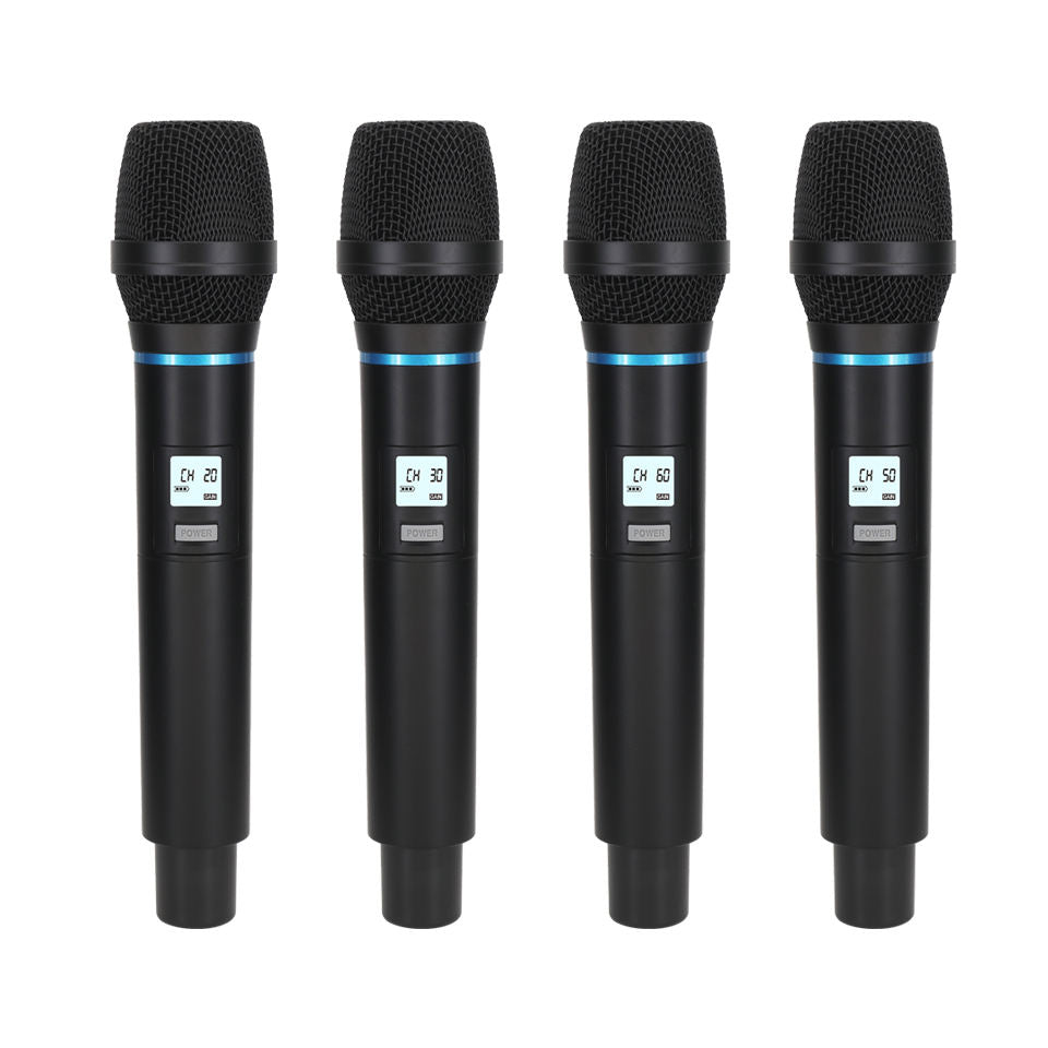 ERZHEN UHF High-End 4-Channel Wireless Microphone System #RT404