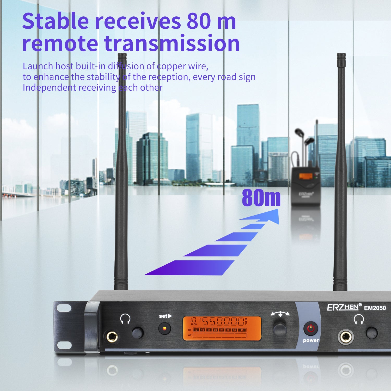 ERZHEN Wireless In-Ear Monitor System Multi Transmitter #EM2050
