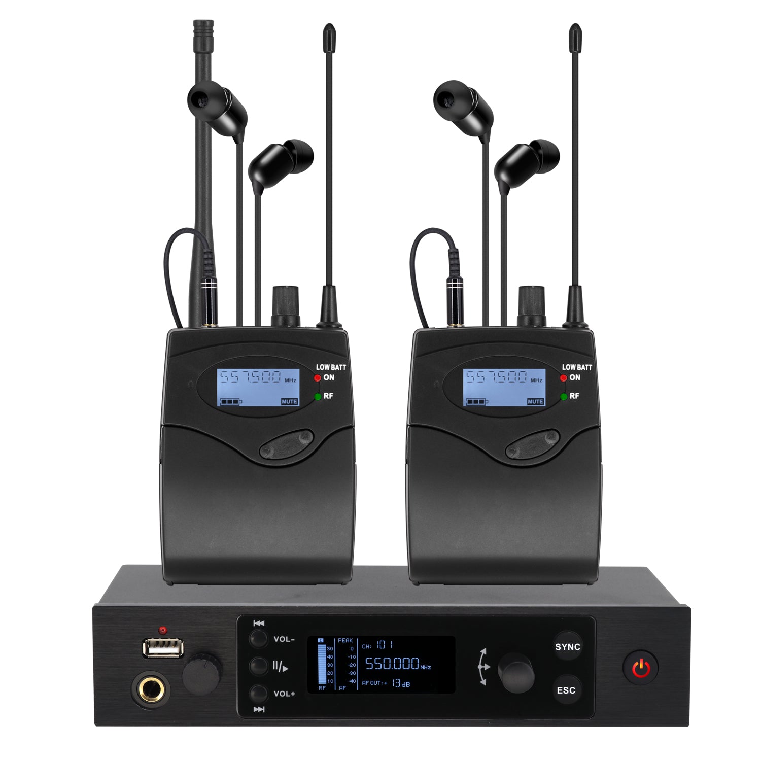 ERZHEN Wireless In-Ear Monitor System Headphone Monitoring #IEMG5-B