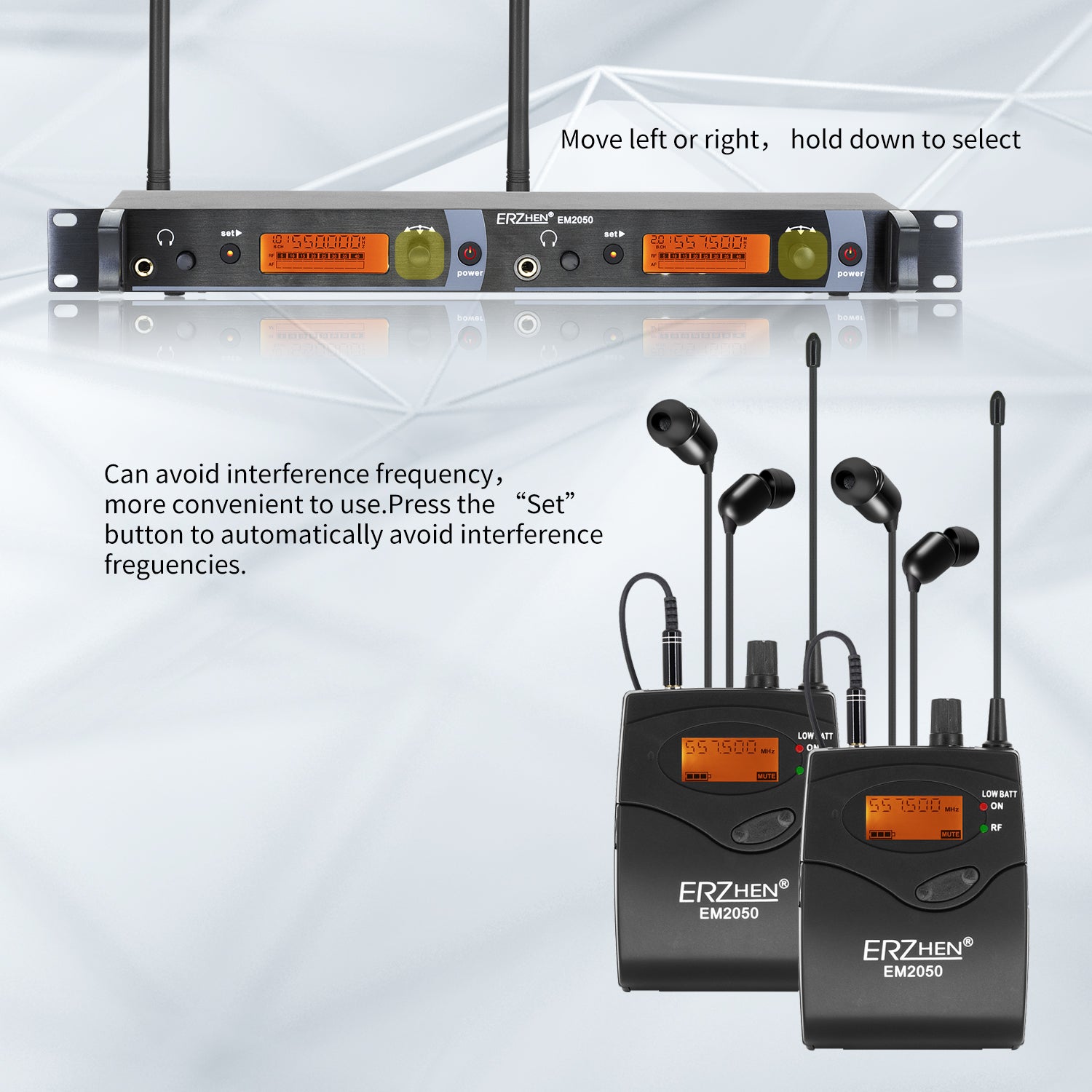 ERZHEN Wireless In-Ear Monitor System Multi Transmitter #EM2050