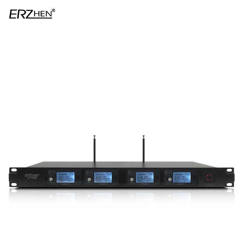 ERZHEN Wireless Conference System 4-Channel UHF Office Meeting Microphone #420