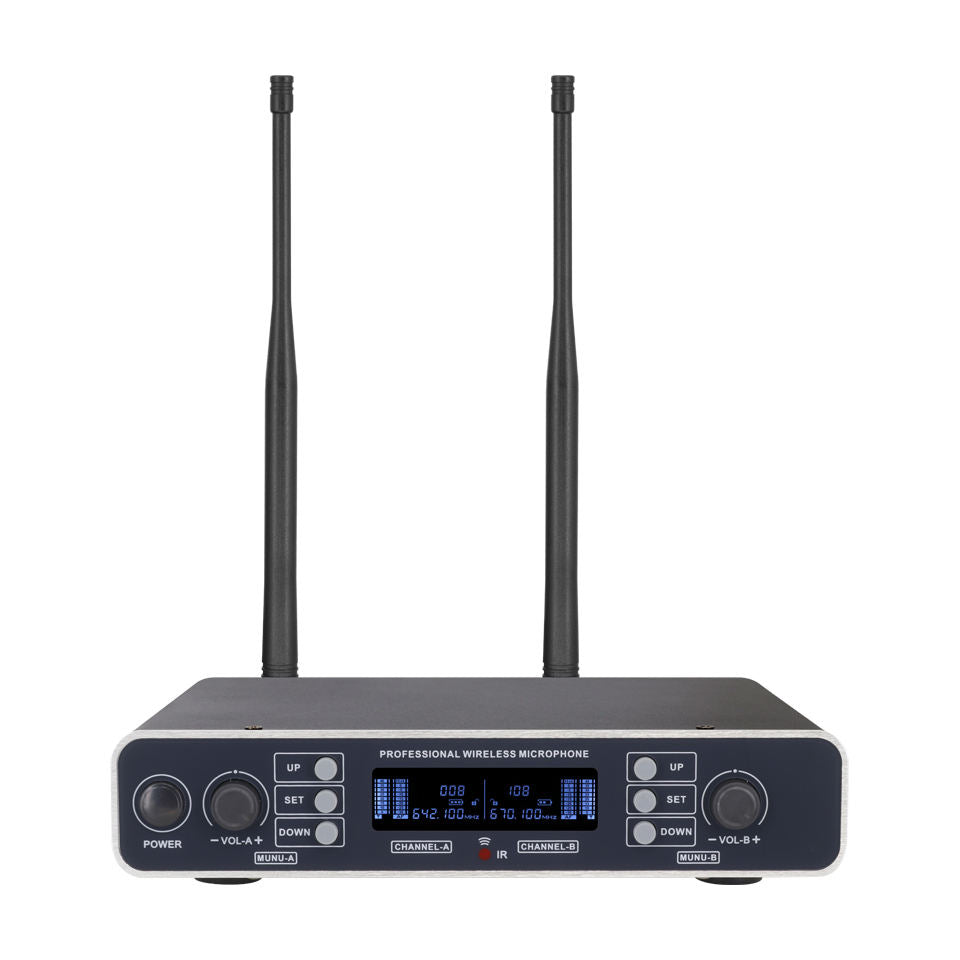 ERZHEN UHF High-end Dual Channel Wireless Microphone System #R280