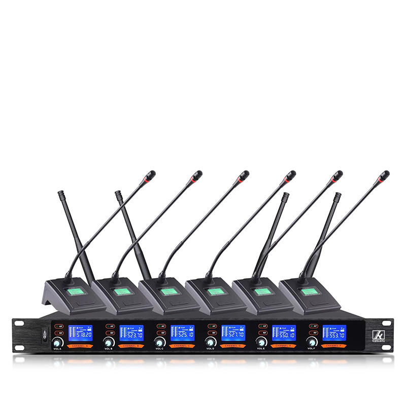 ERZHEN Wireless Conference System 6-Channel UHF Office Meeting Microphone #620