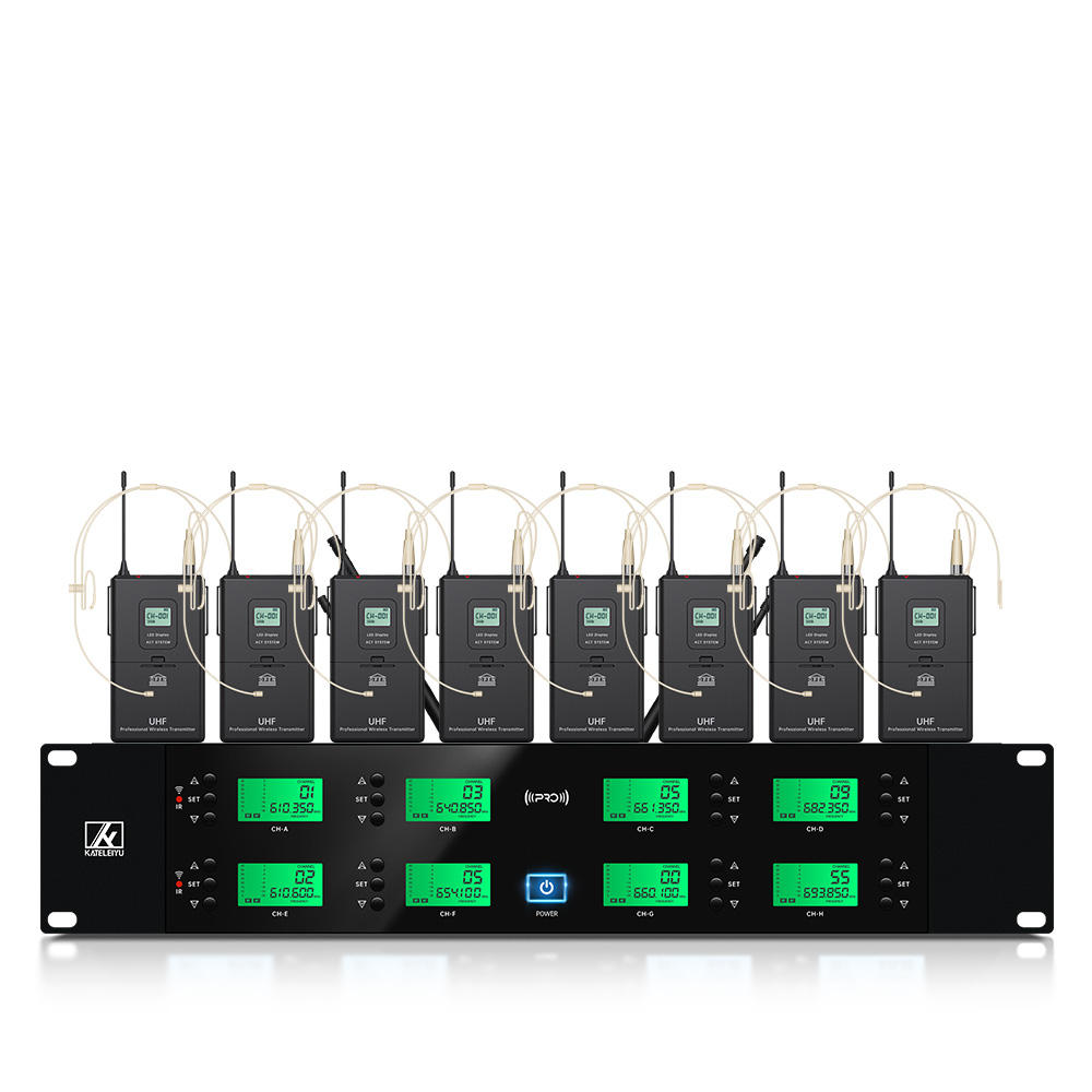 ERZHEN UHF 8-Channel Handheld Wireless Microphone System For Stage Bands #A8000