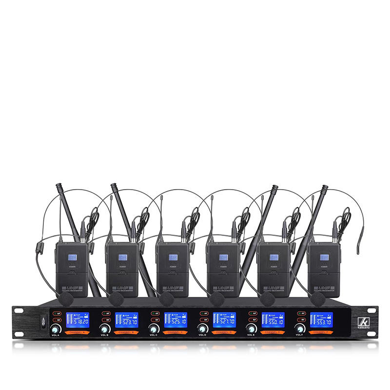 ERZHEN 6-Channel Wireless Microphone System | UHF Wireless Microphone #620