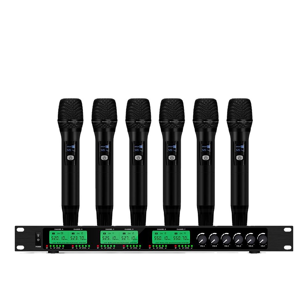 ERZHEN 6-Channel | Wireless Microphone System | UHF Wireless Microphone #600