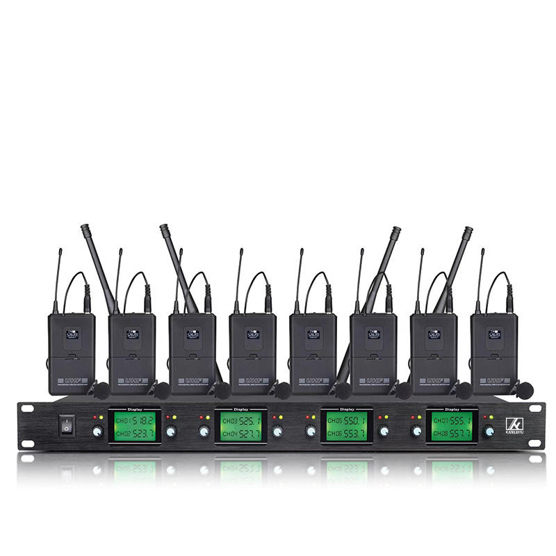 ERZHEN  8-Channel Wireless Microphone System | UHF Wireless Microphone #808