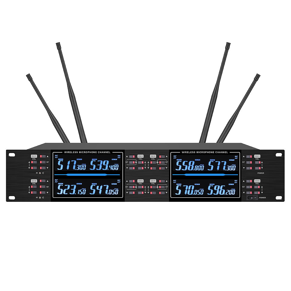 ERZHEN 8-Channel | Wireless Microphone | UHF Wireless Microphone #U8800