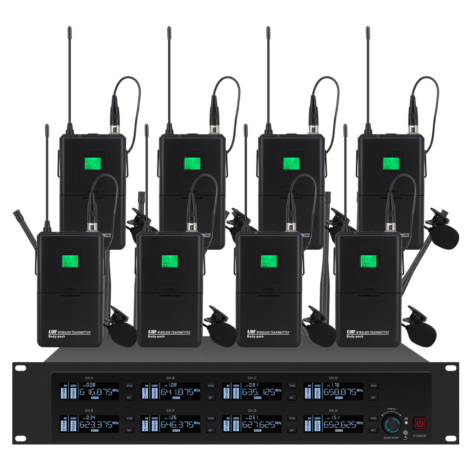 ERZHEN 8-Channel | Wireless Microphone | UHF Wireless Microphone #GT837