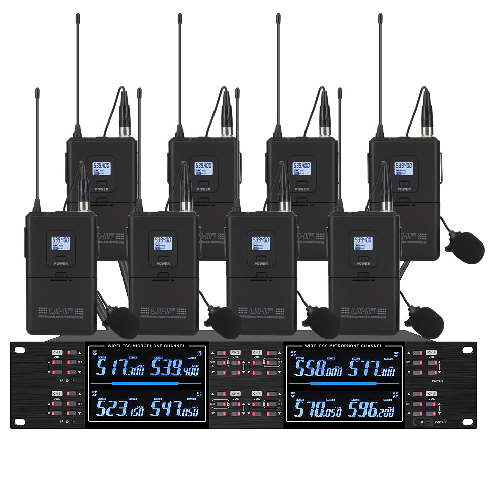 ERZHEN 8-Channel | Wireless Microphone | UHF Wireless Microphone #U8800