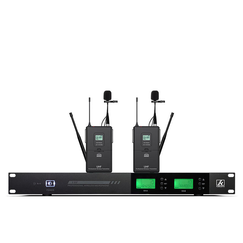 ERZHEN Dual Channel Microphone System Wireless Microphone Professional #U2000