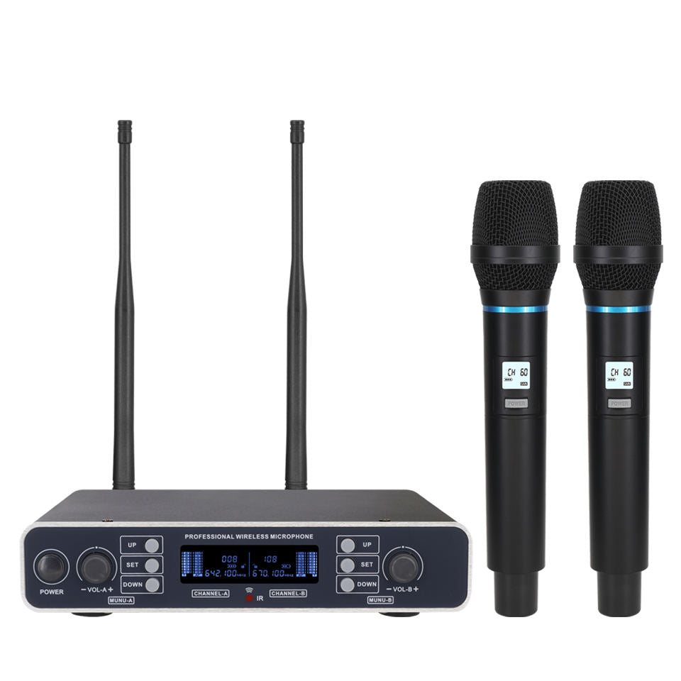 ERZHEN UHF High-end Dual Channel Wireless Microphone System #R280