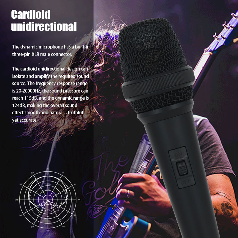 ERZHEN Microphone Professional Wired Supercardioid Dynamic Handheld Microphone #T152