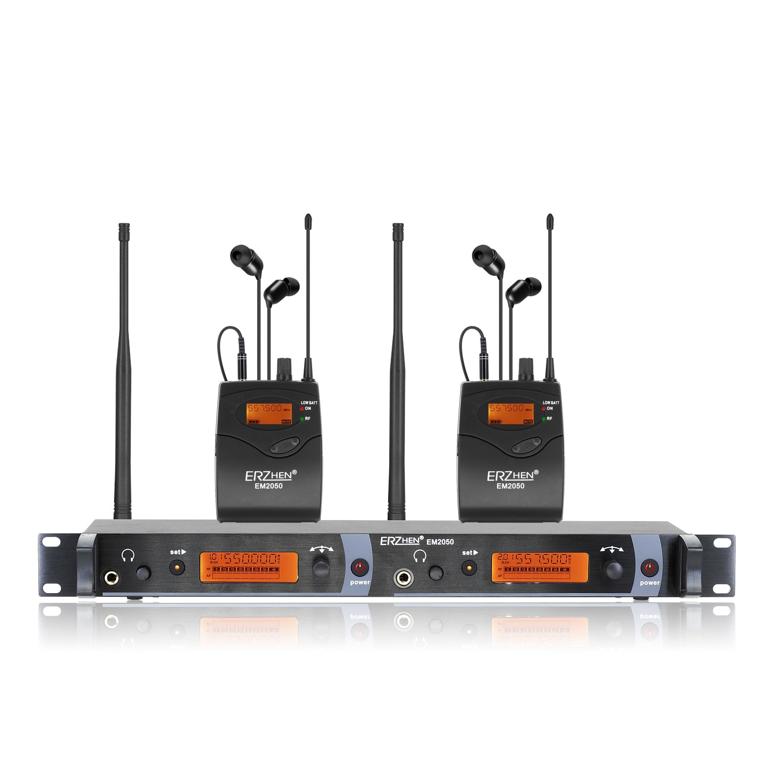 ERZHEN Wireless Monitor System in Ear Multi Transmitter Professional for Stage Performances EM2050