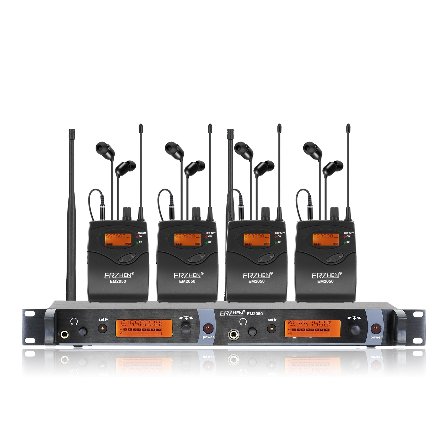 ERZHEN Wireless Monitor System in Ear Multi Transmitter Professional for Stage Performances EM2050